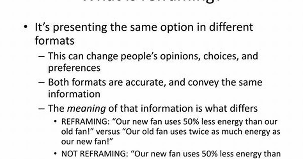 Reframe Meaning