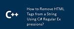 Regular Expression to Remove Html Tags from a String [Duplicate]