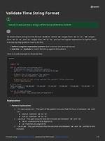 Regular Expression to Validate a Timestamp
