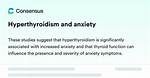 Relationship Between Hyperthyroidism and Anxiety
