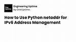 Reliably Get Ipv6 Address in Python