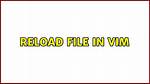 Reload File in Vim [Duplicate]