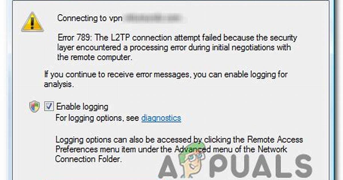 Remote Access Error 789