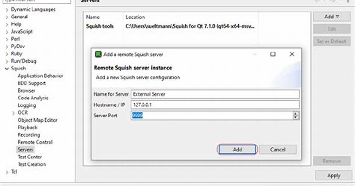Remote Debugging with Squish Ide