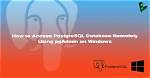 Remotely Access Postgresql Database