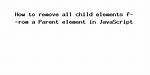 Remove a Class for All Child Elements