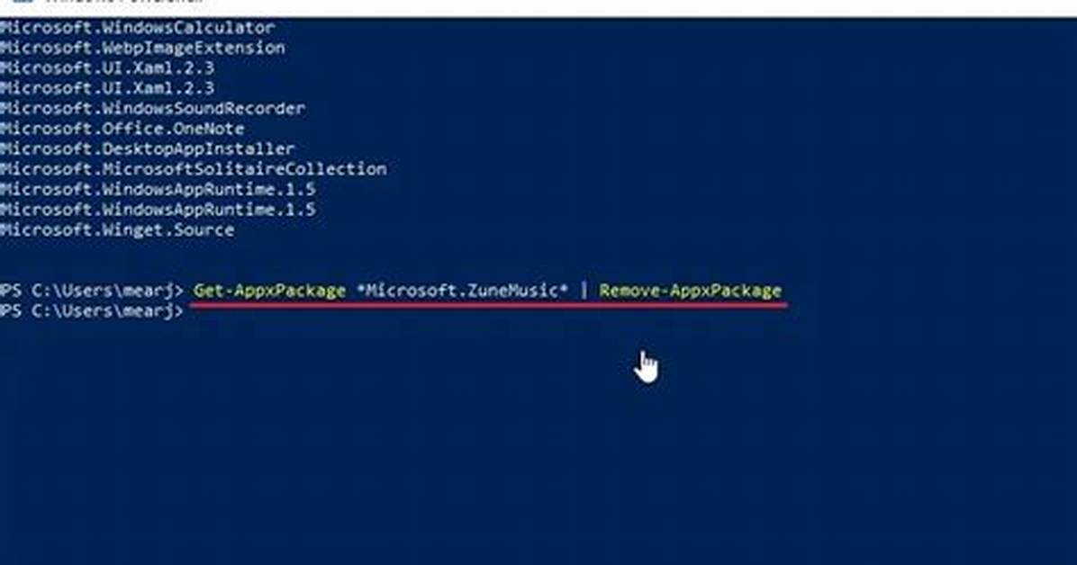 Remove App Using Powershell