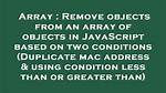 Remove Array Element Based on Object Property