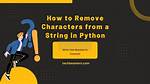Remove Certain Characters from a String