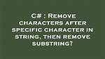 Remove Characters After Specific Character in String, Then Remove Substring?