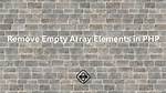 Remove Empty Elements from an Array in Javascript