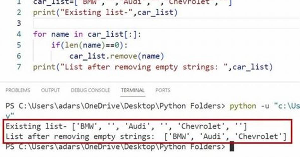 Remove Empty Strings from a List of Strings