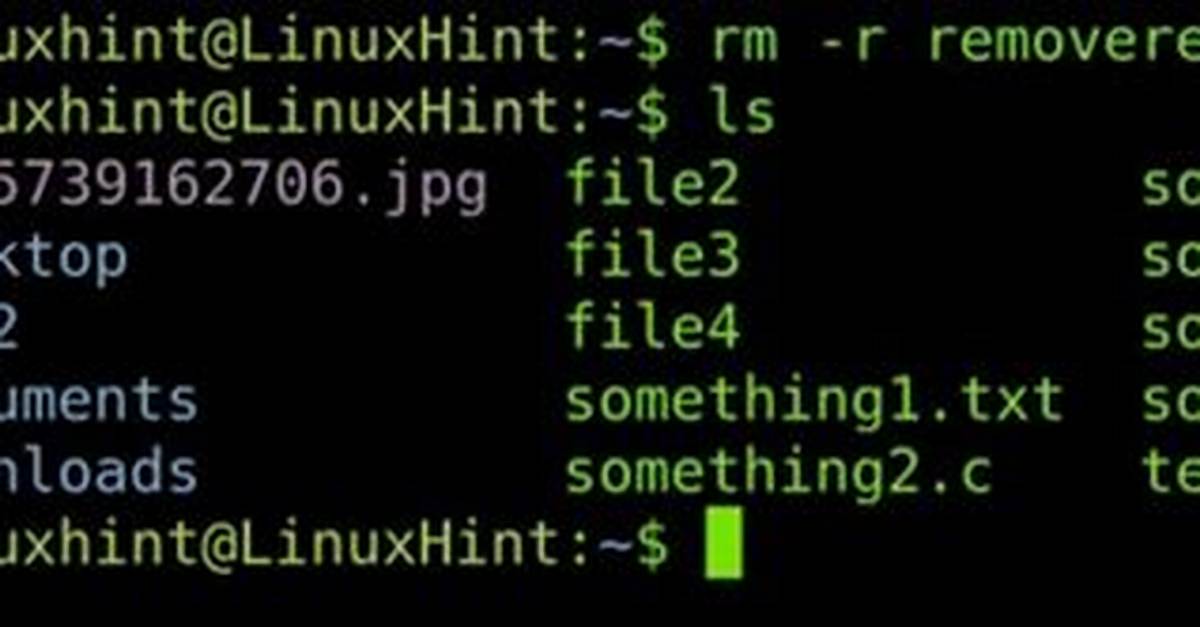 Remove Files Recursively in Linux