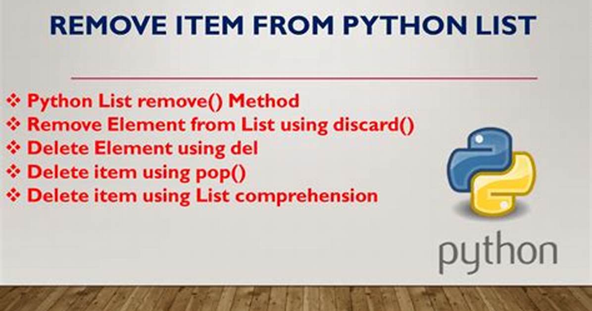 Remove Item from Listbox Python