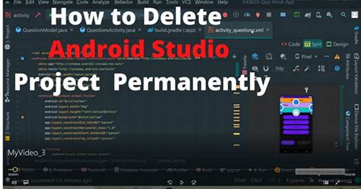 Remove Project from Android Studio