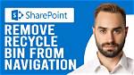 Remove Recycle Bin from Quick Launch Sharepoint 2013
