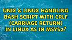 Remove the Carriage Return with Bash