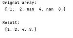 Removing Nan Values from an Array