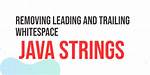 Removing Whitespace from Strings in Java