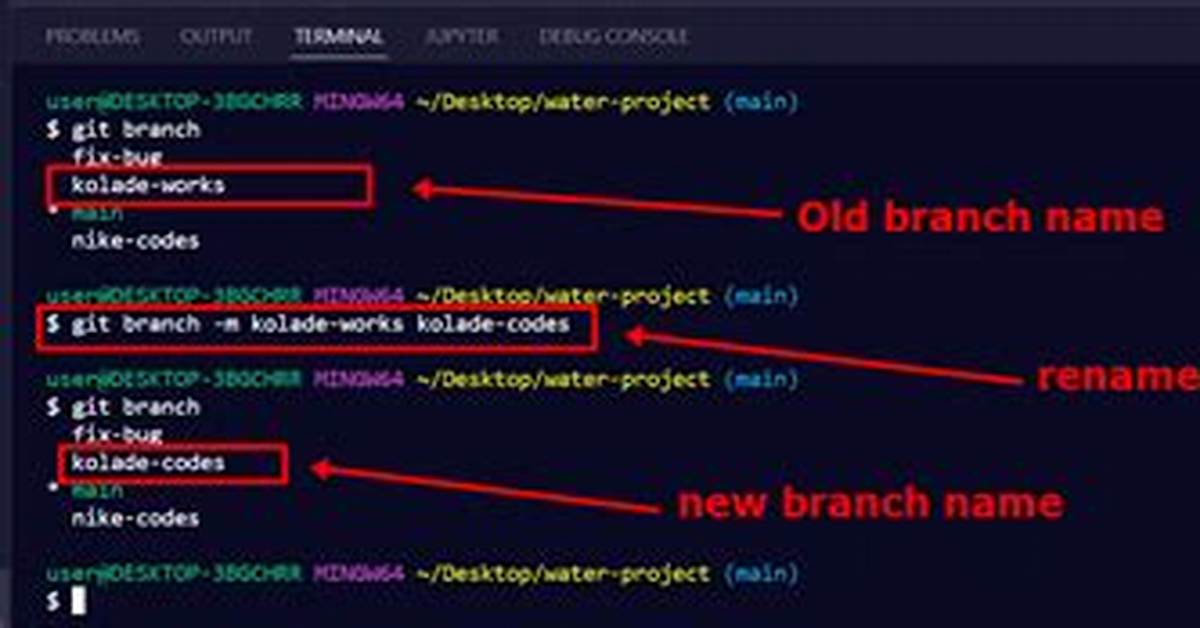 Rename Git Branch