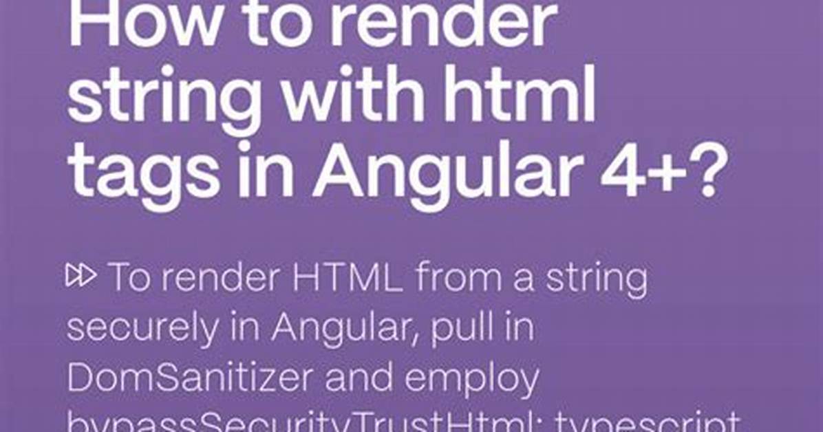 Render Html String as Real Html in a React Component