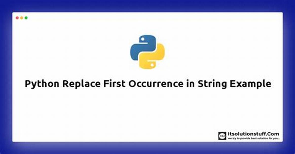 Replace First Occurrence of String in Python