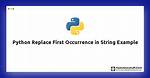 Replace First Occurrence of String in Python