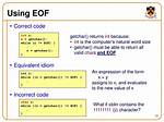 Representing Eof in C Code?