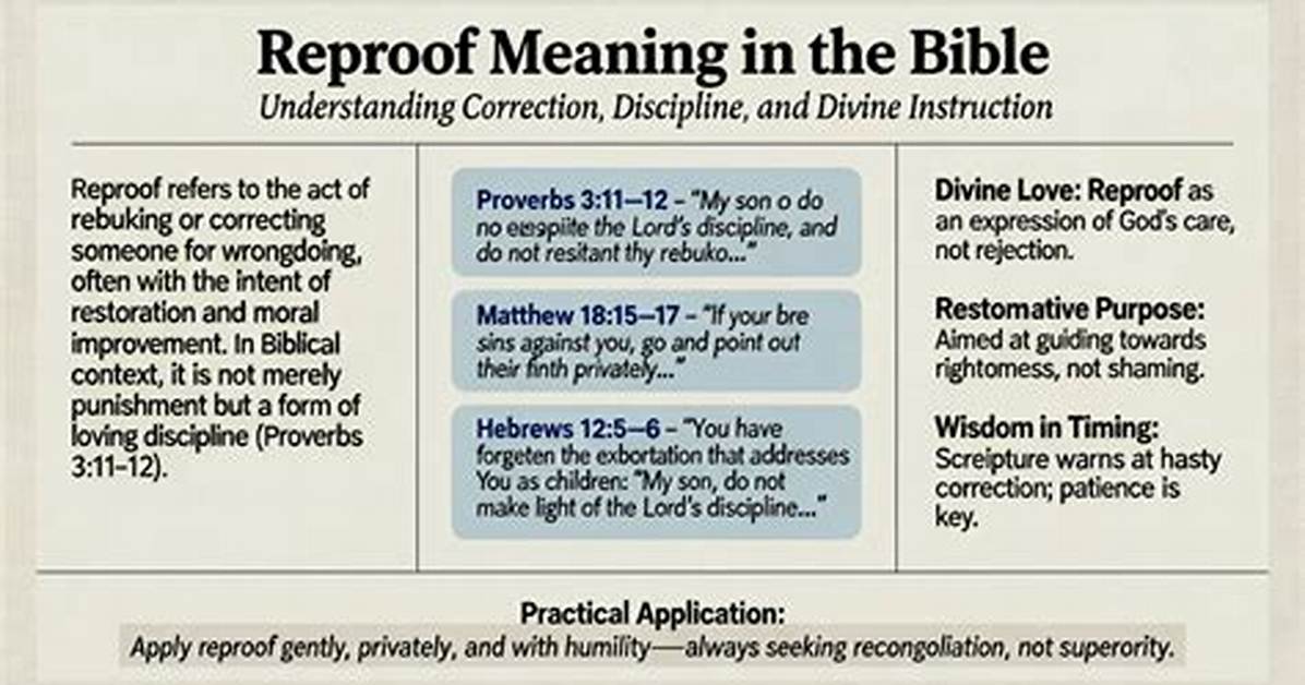 Reproof Meaning