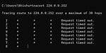 "Request Timed Out" Using Tracert