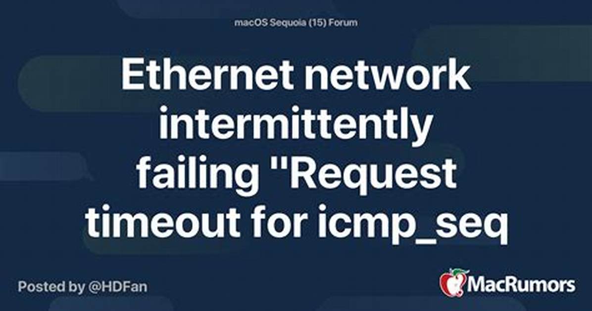 Request Timeout for Icmp_Seq