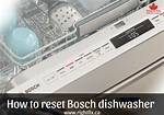 Reset Bosch Dishwasher