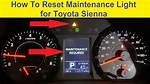 Reset Maintenance Light