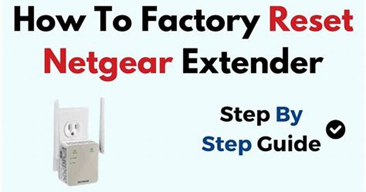 Reset Netgear Extender