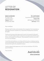 Resignation Letter Template