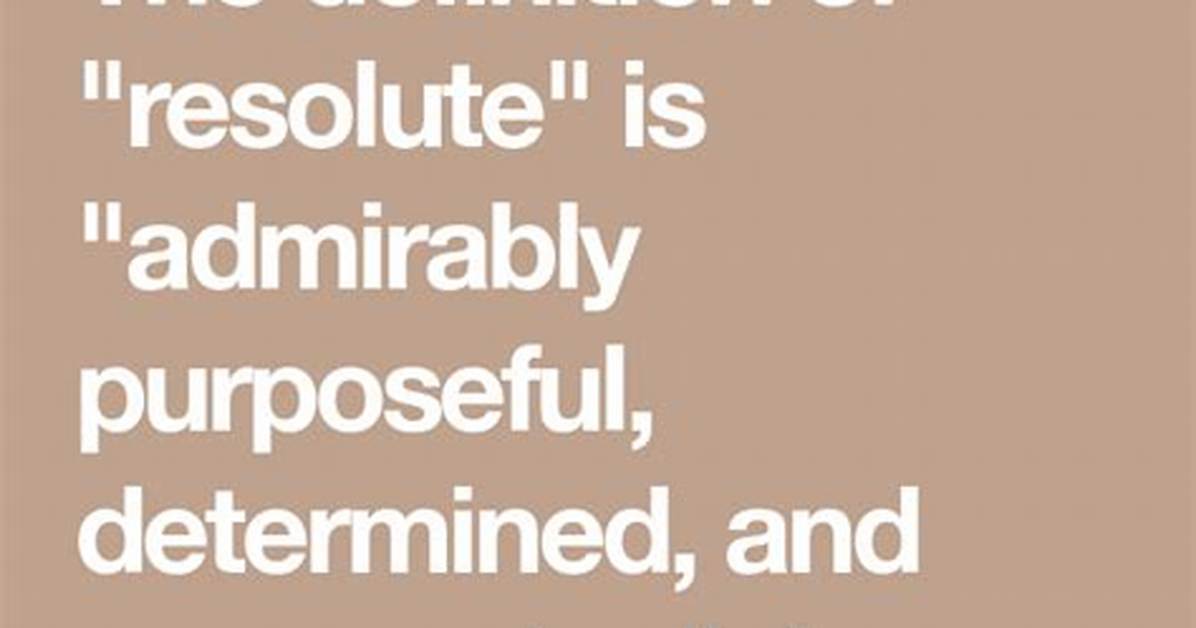 Resolute Synonym
