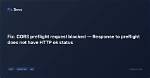 Response for Preflight Does Not Have Http Ok Status in Angular