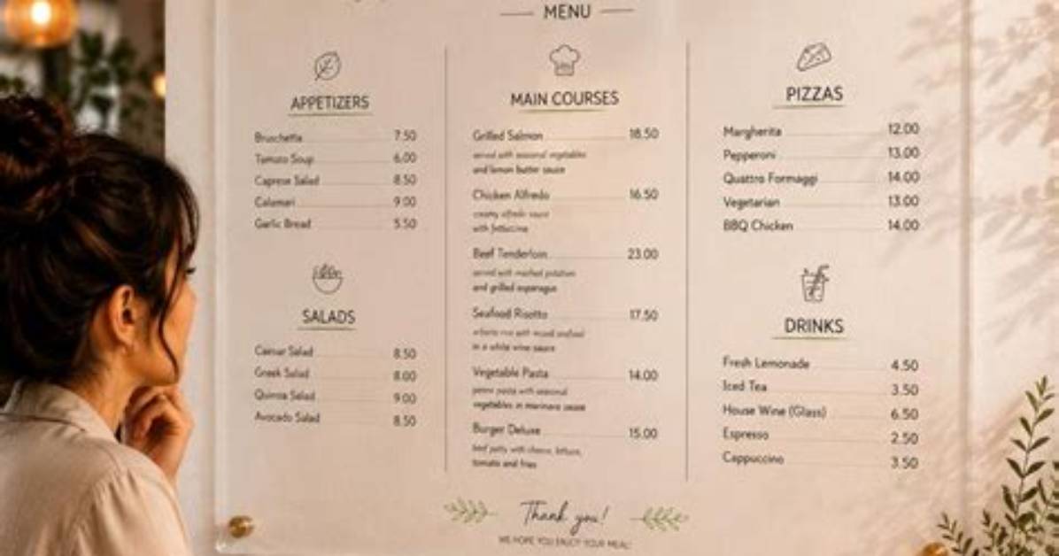 Restaurant Menu Planner