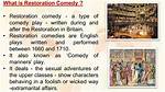 Restoration Comedy