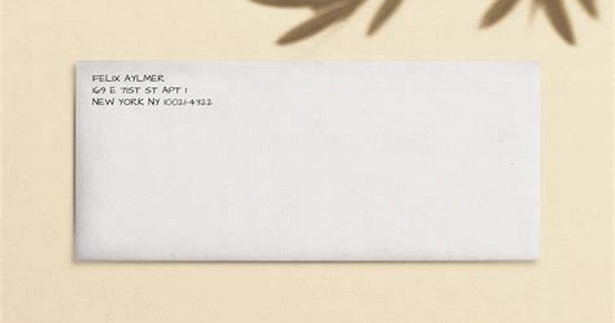 Return Address on Envelope