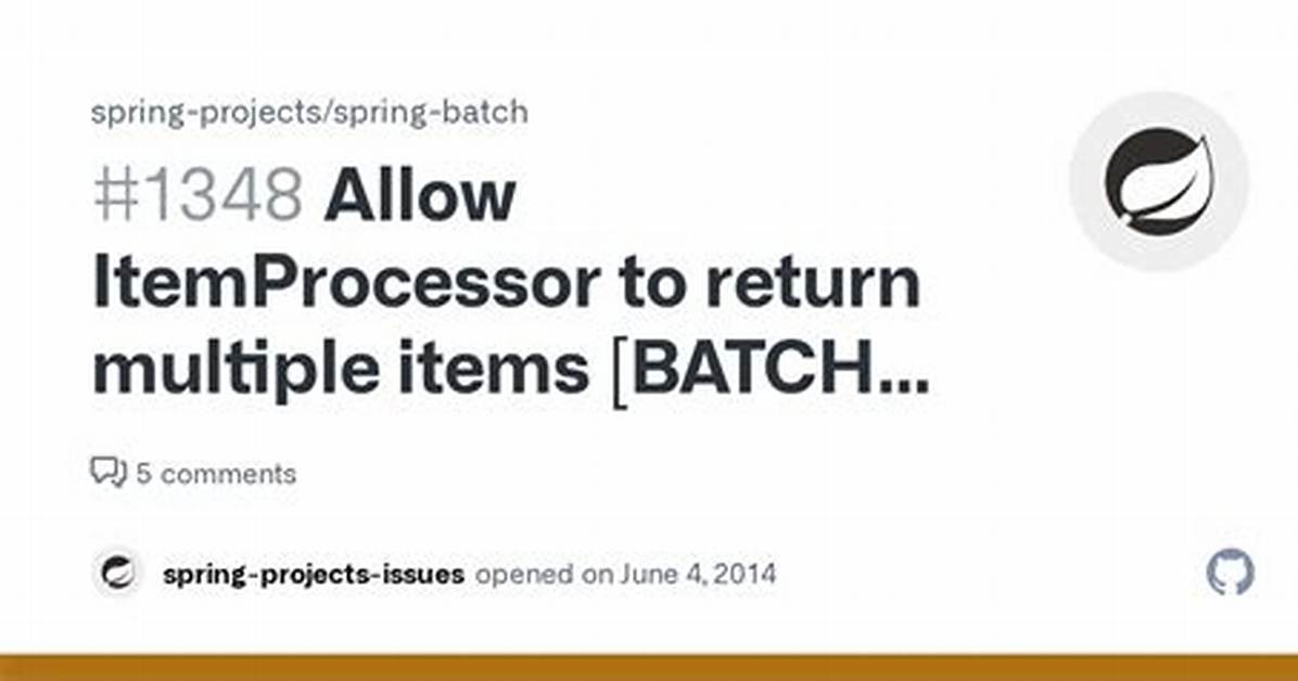 Return Multiple Items from Spring Batch Itemprocessor