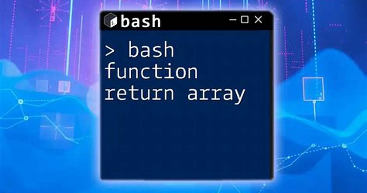Return Value in a Bash Function