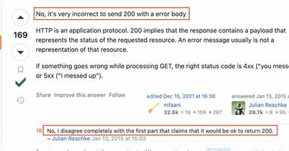 Returning Http 200 Ok with Error Within Response Body