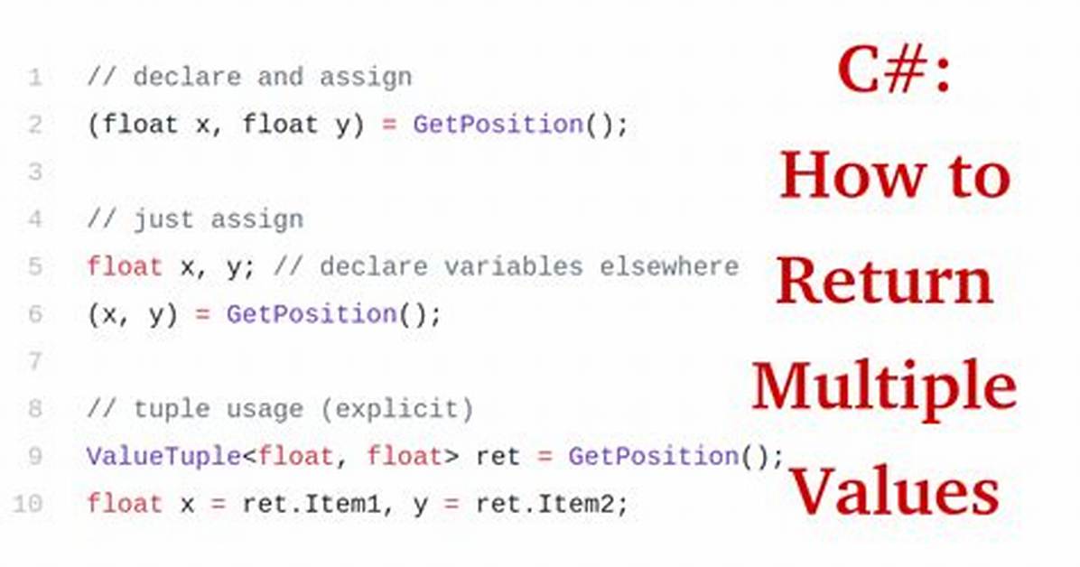 Returning Multiple Values from a C++ Function