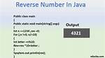 Reverse a Number in Java