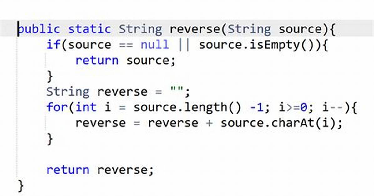 Reverse a String in Java