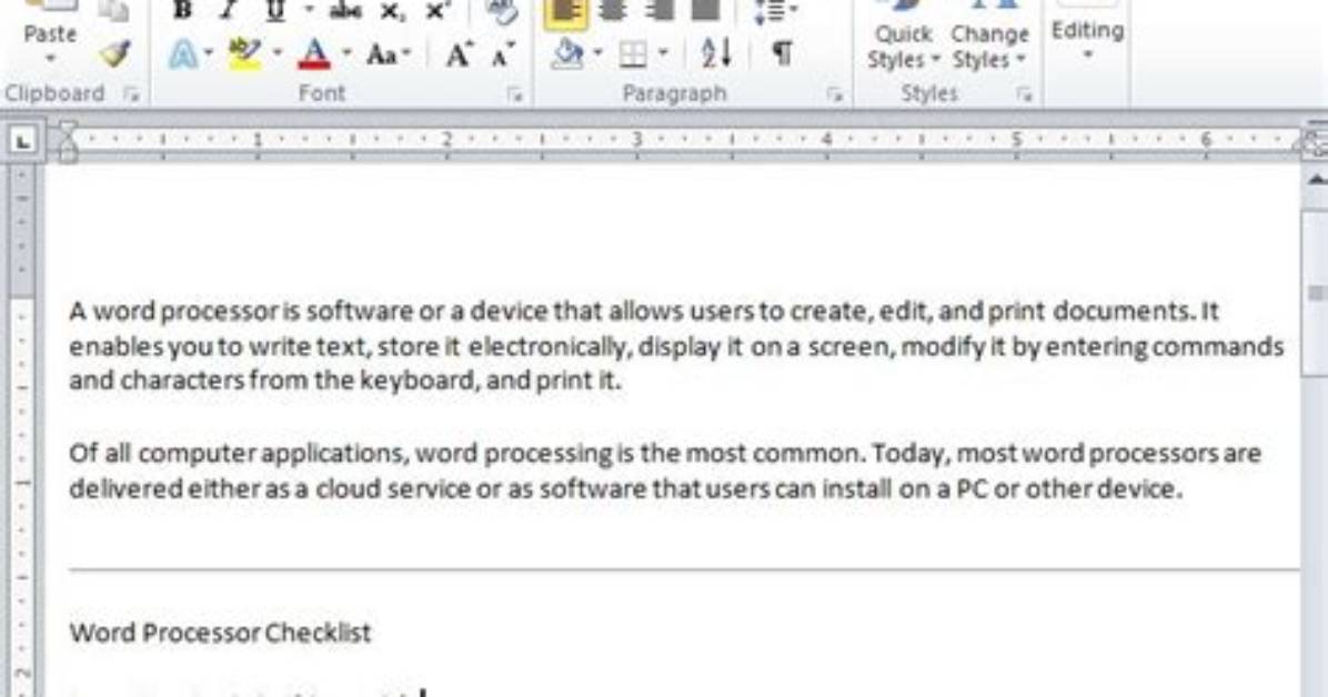 Reverse as a Word Processor Command