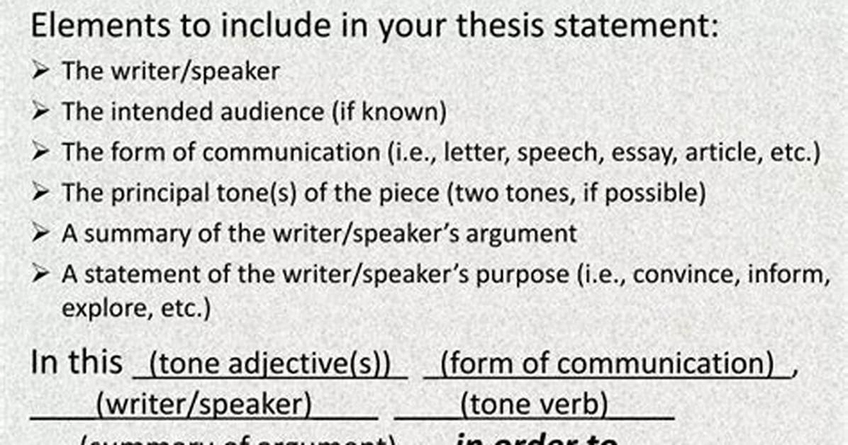 Rhetorical Analysis Thesis Example