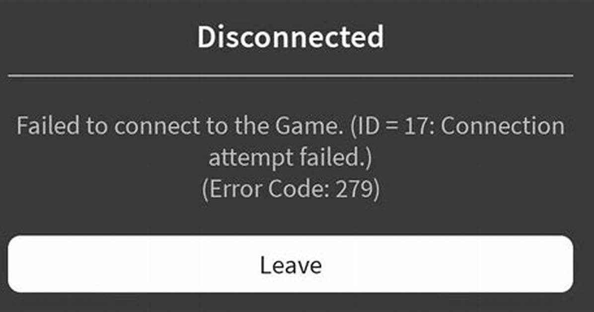 Roblox Error Code 279. Full Fix Within 2 Minutes