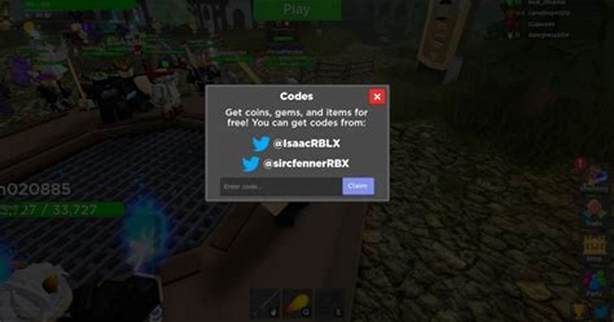 Roblox – Rumble Quest Codes
